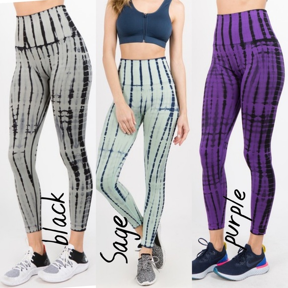 High waist tummy control tie dye leggings - Picture 5 of 5